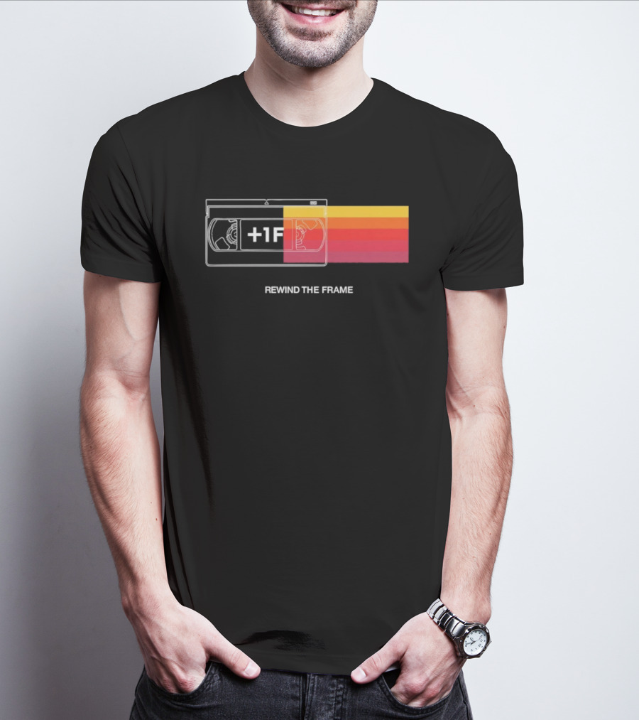 Rewind The Frame Retro VHS Tape 80s Aesthetic T-Shirt