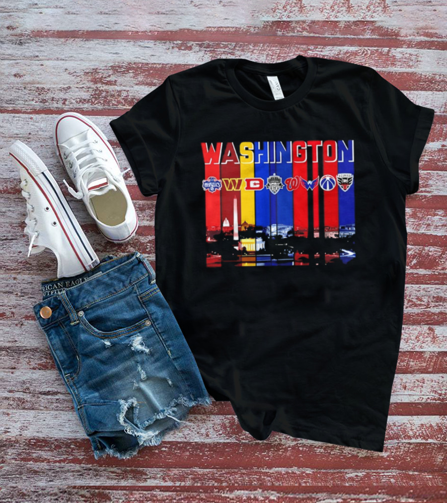 Washington Mystics Commanders Spirit Nationals Wizards DC United T-Shirt