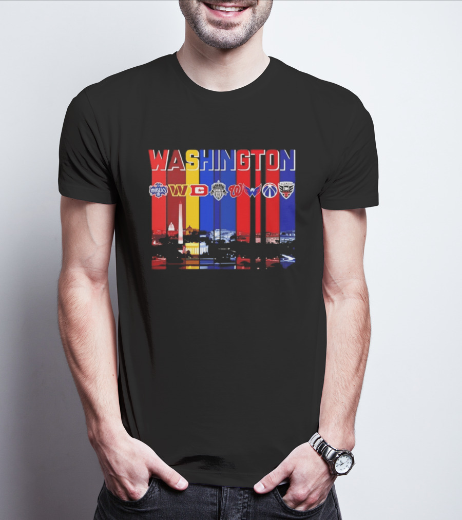 Washington Mystics Commanders Spirit Nationals Wizards DC United T-Shirt