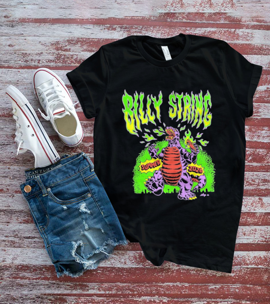 Billy Strings Summer 2026 Terrible Lizard Monster Concert Tour Neon Comic T-Shirt