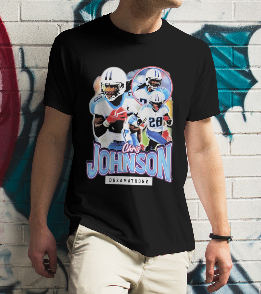 Chris Johnson NFL Dreamathon Tennessee Titans Football 28 T-Shirt