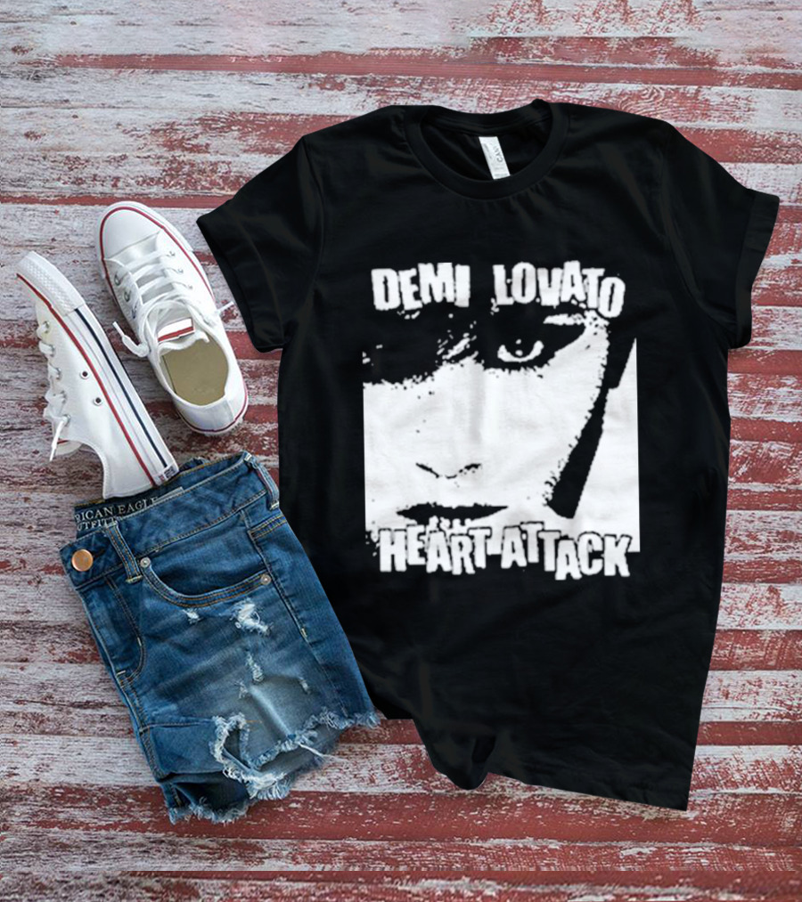 Demi Lovato Heart Attack Anniversary Face T-Shirt