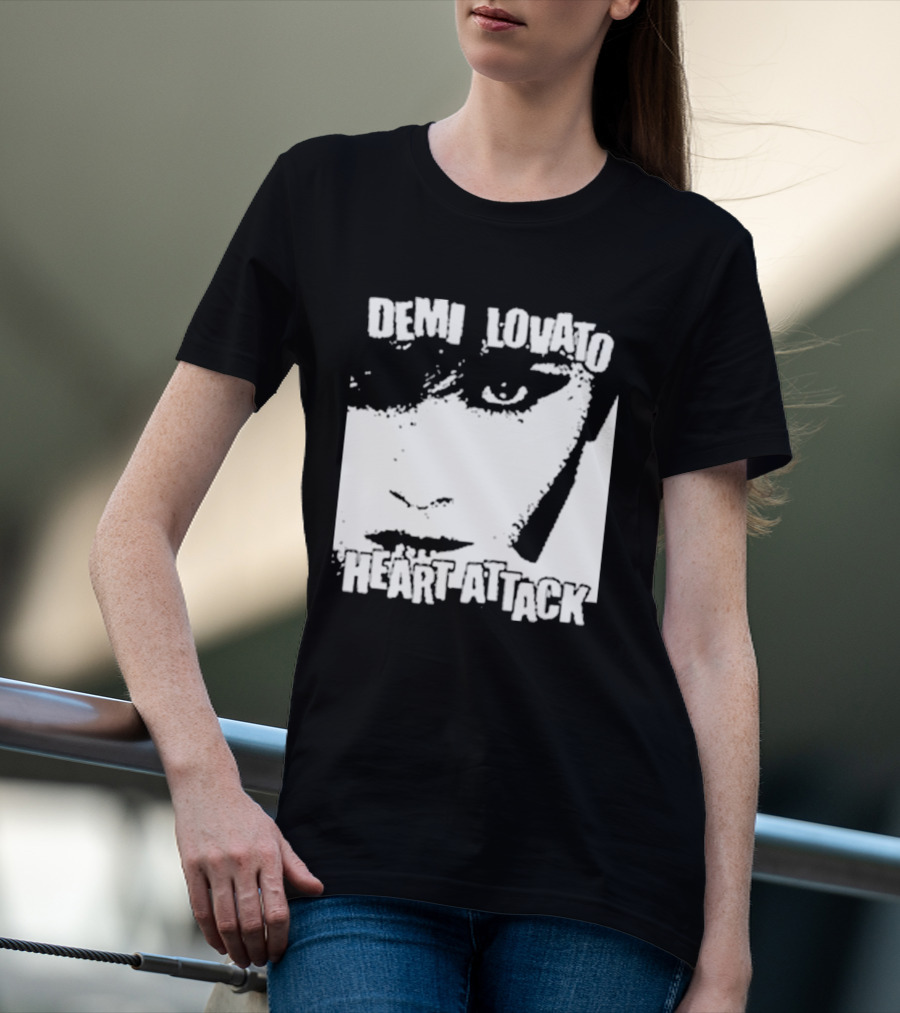 Demi Lovato Heart Attack Anniversary Face T-Shirt