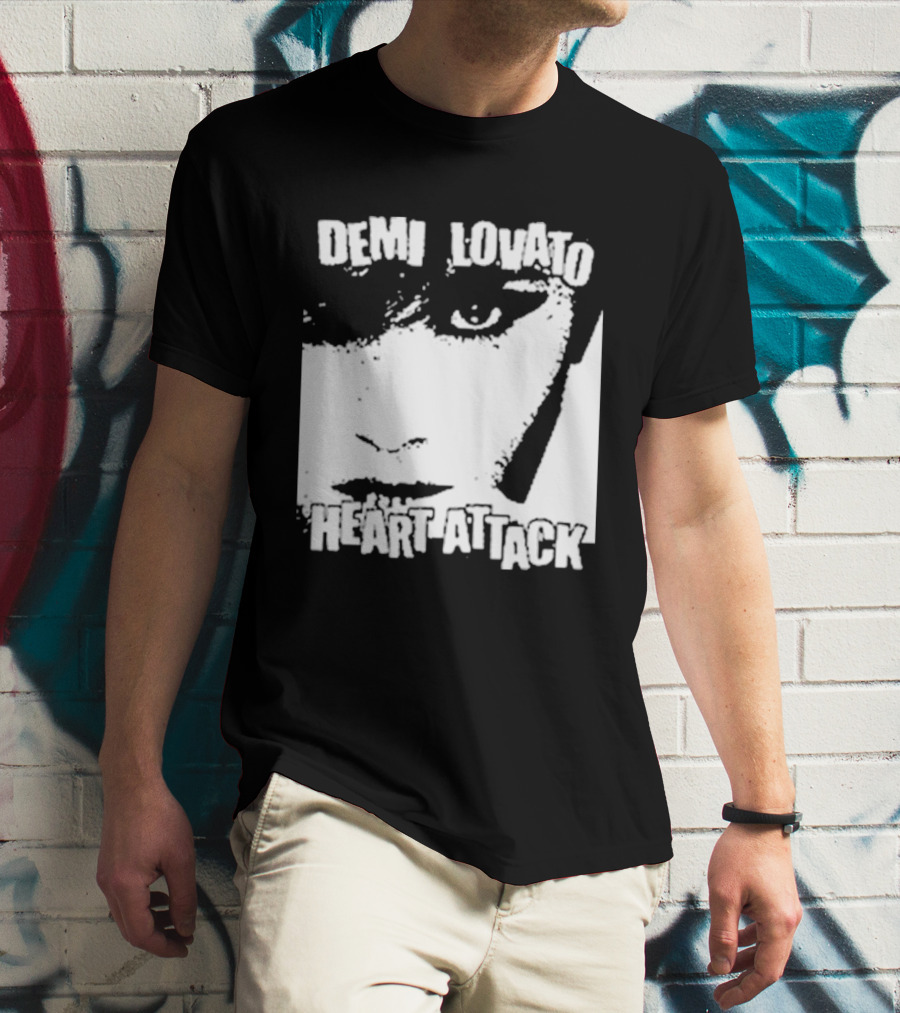 Demi Lovato Heart Attack Anniversary Face T-Shirt