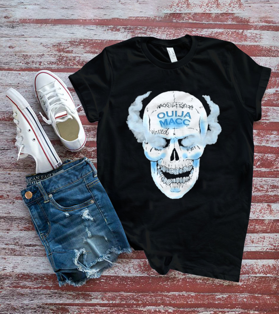Ouija Macc Skull Blessed Trash Smoke Effect Design D 977 T-Shirt