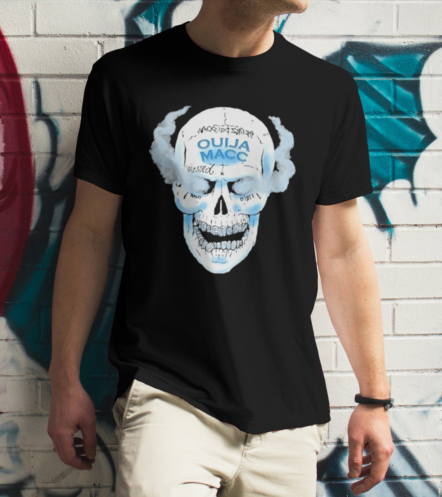 Ouija Macc Skull Blessed Trash Smoke Effect Design D 977 T-Shirt