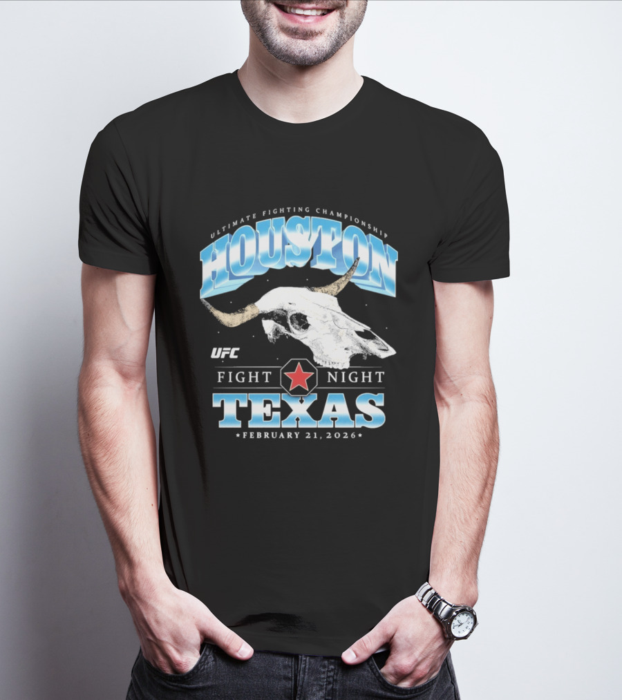 Houston Texas UFC Fight Night February 21 2026 T-Shirt