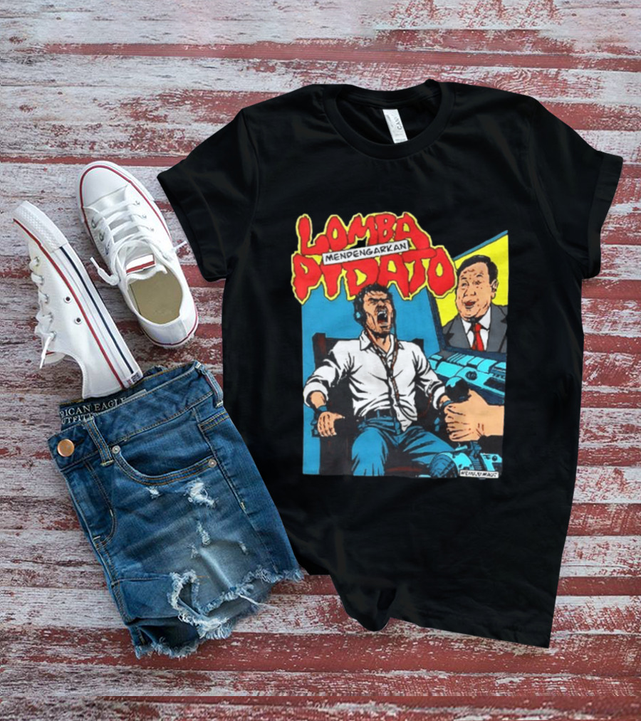 Lomba Pidato Mendengarkan Nobody Is Paying Us We All Hate Government For Free 2 Sided Comic T-Shirt