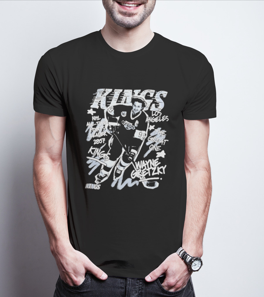 Los Angeles Kings Wayne Gretzky NHL All Time Points Leader Hockey Legend T-Shirt