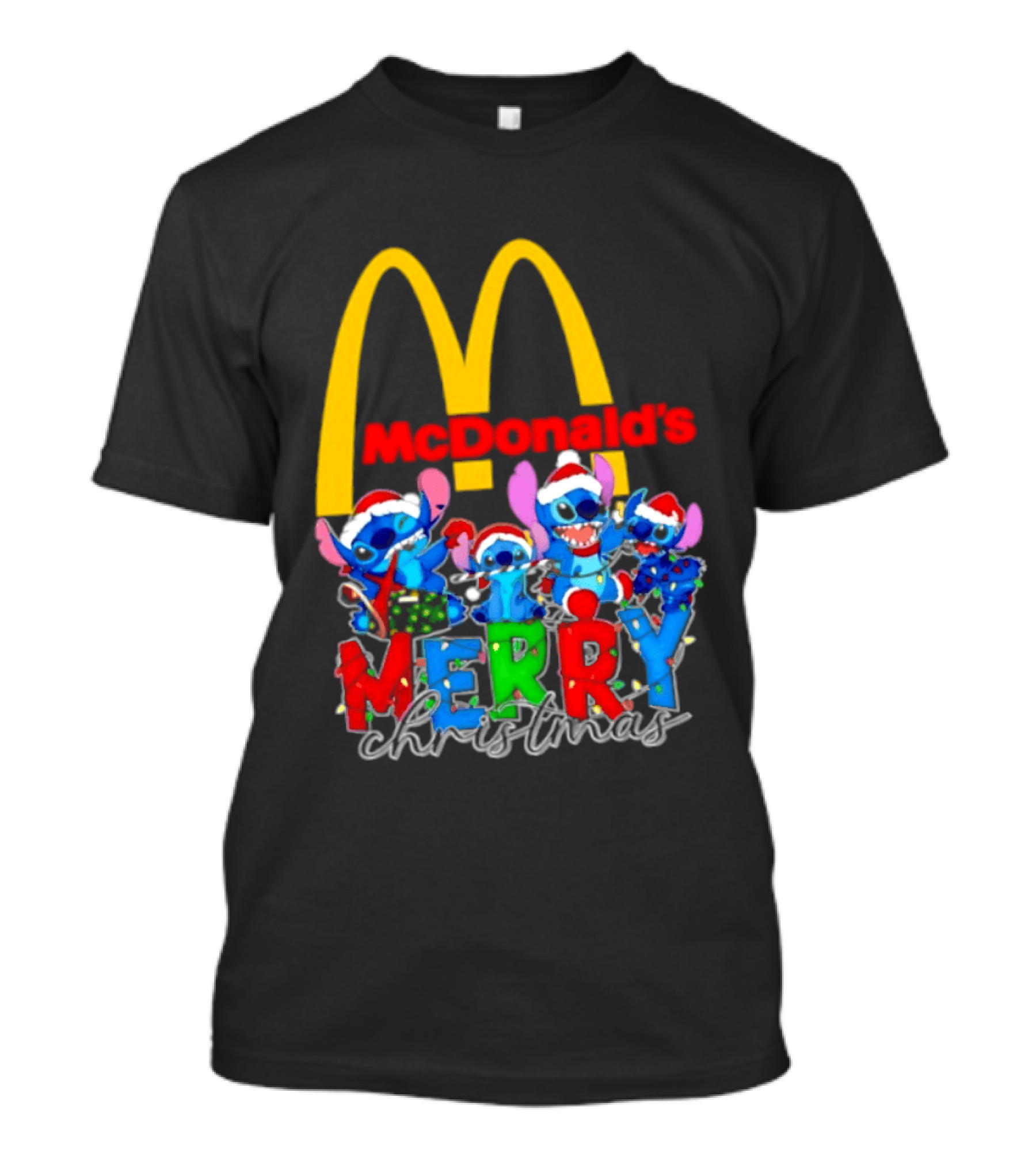 McDonald's Stitch Merry Christmas 2025 T-Shirt