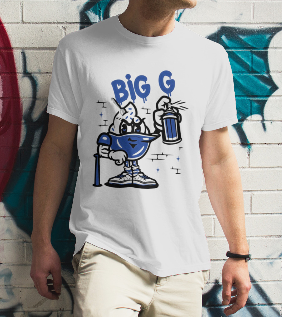 Big G New York Yankees Graffiti Street Art Character Spray Can T-Shirt