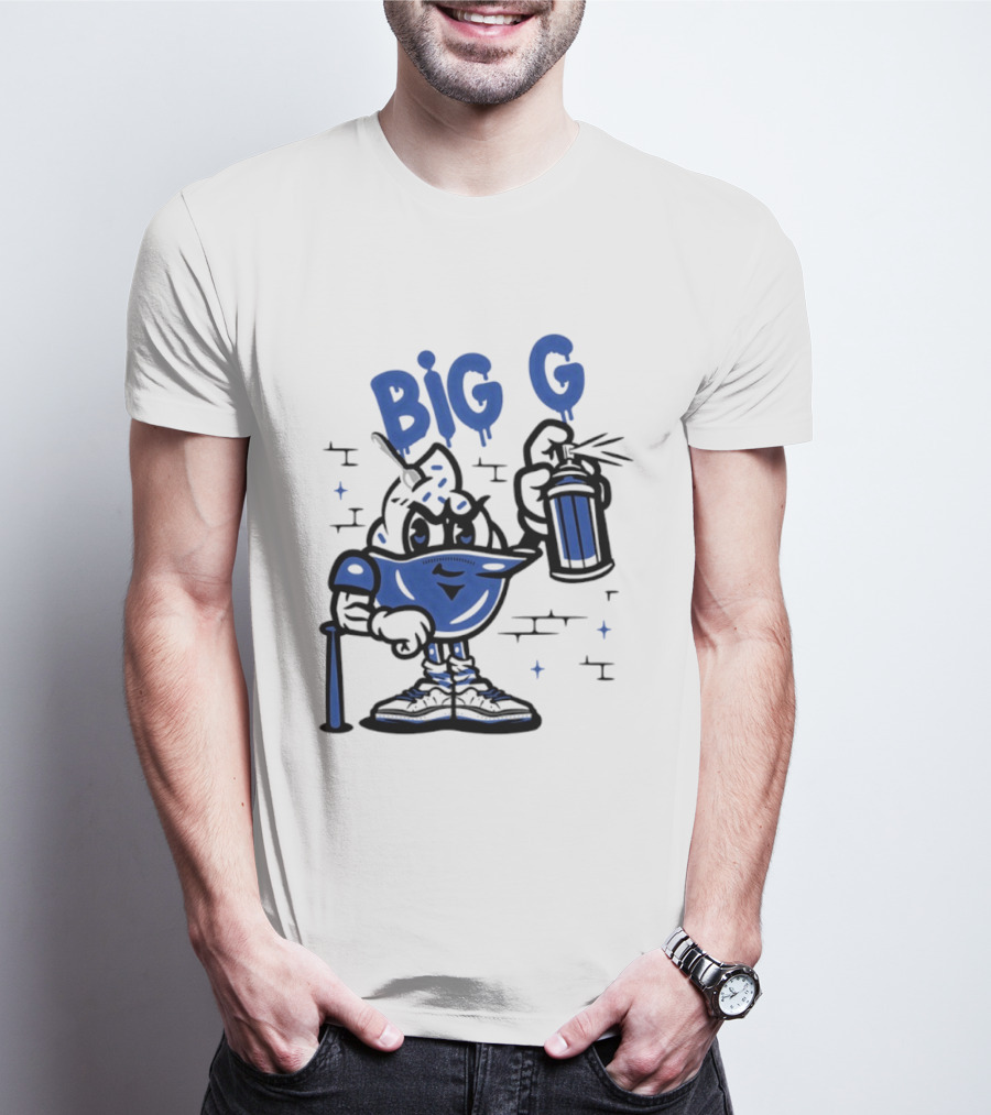 Big G New York Yankees Graffiti Street Art Character Spray Can T-Shirt