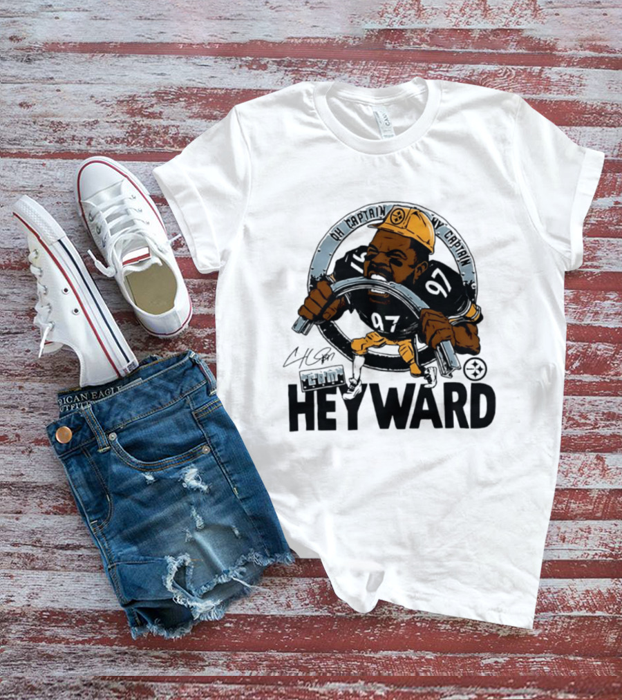 Pittsburgh Steelers Captain Cam Heyward Caricature NFL Number 97 T-Shirt