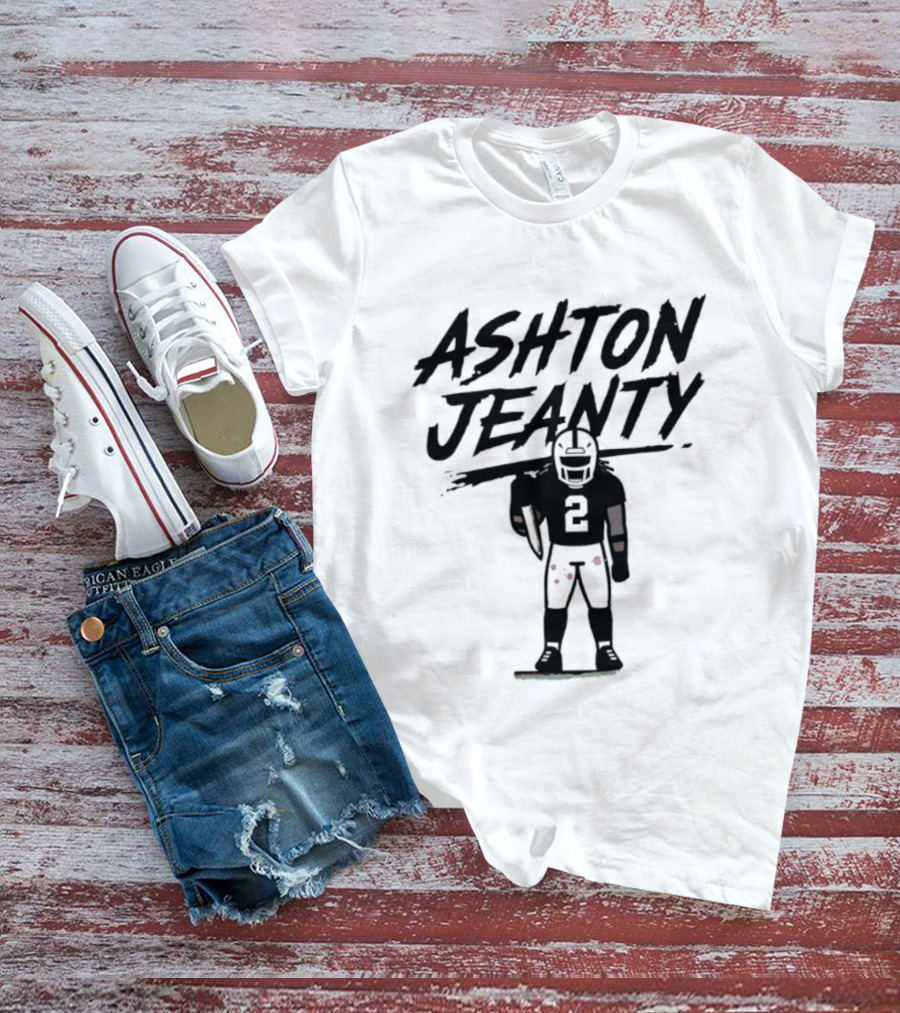 Raiders Ashton Jeanty Number 2 Horror Halloween Football T-Shirt