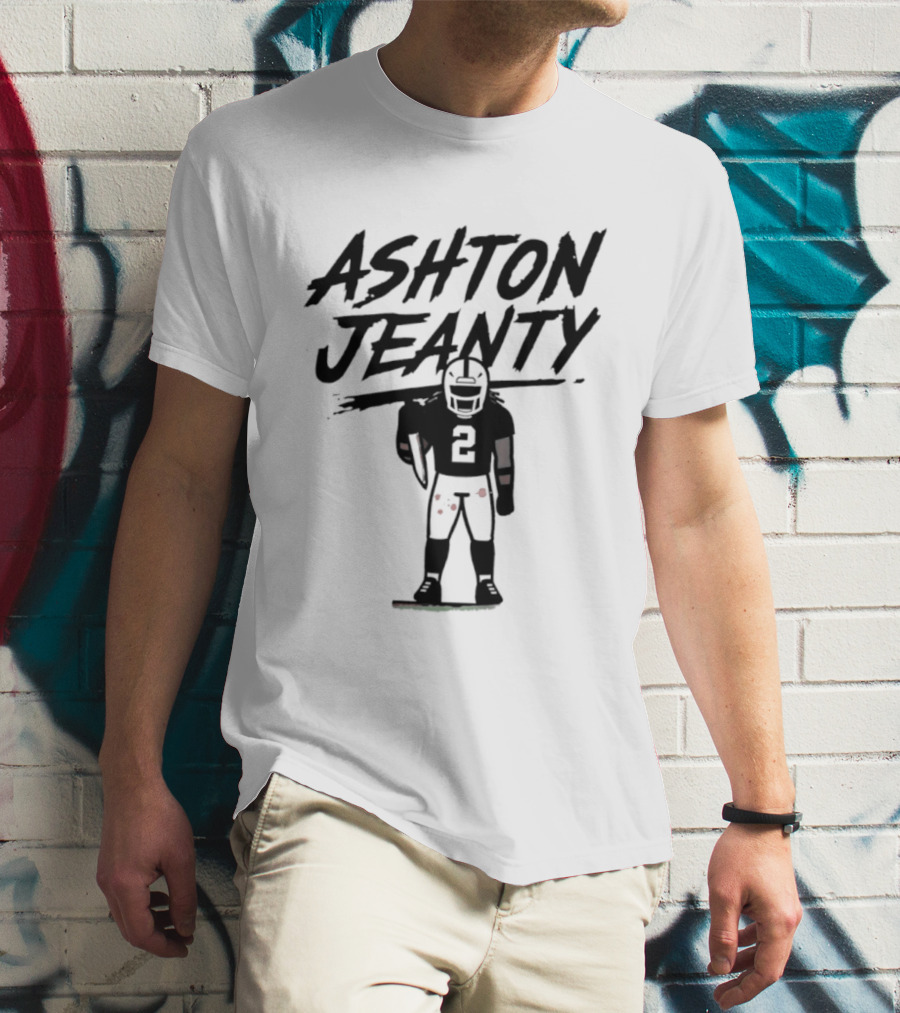 Raiders Ashton Jeanty Number 2 Horror Halloween Football T-Shirt