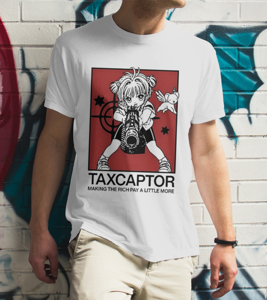 Sakura Cardcaptor Taxcaptor Making The Rich Pay A Little More Bold Anime Mashup T-Shirt