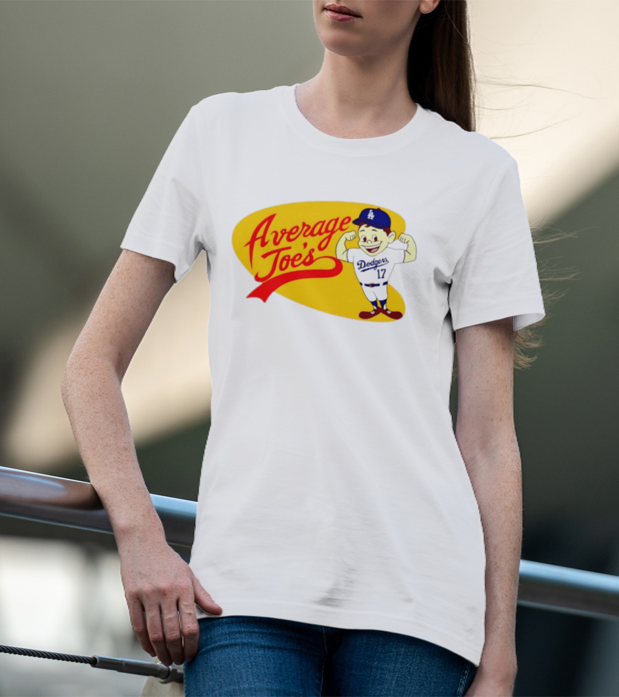Average Joe's Dodgers No 17 LA Cartoon T-Shirt
