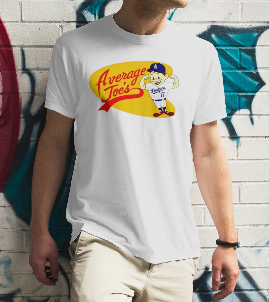 Average Joe's Dodgers No 17 LA Cartoon T-Shirt