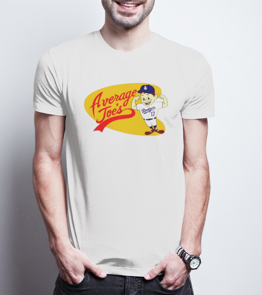 Average Joe's Dodgers No 17 LA Cartoon T-Shirt