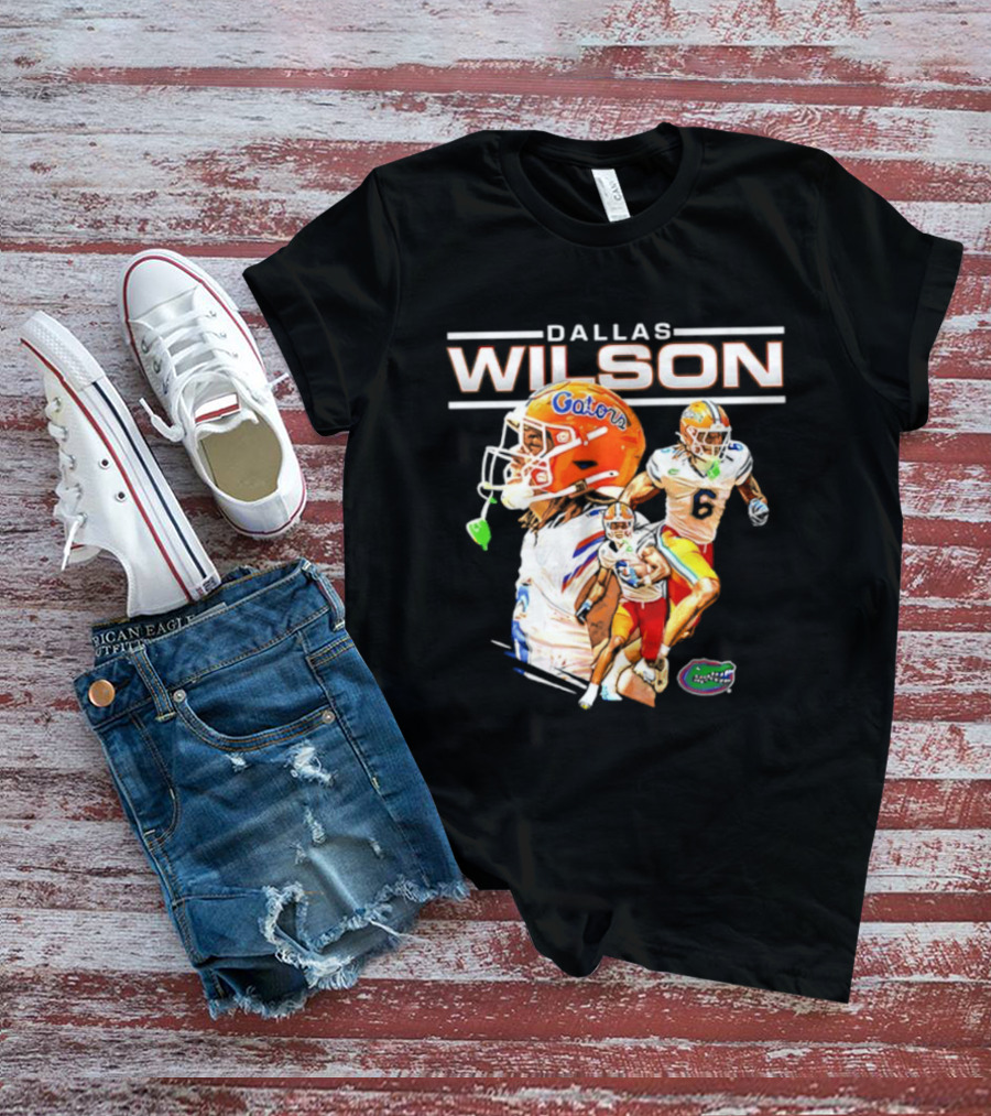 Dallas Wilson 6 Gators University Of Florida Football Player NCAA T-Shirt