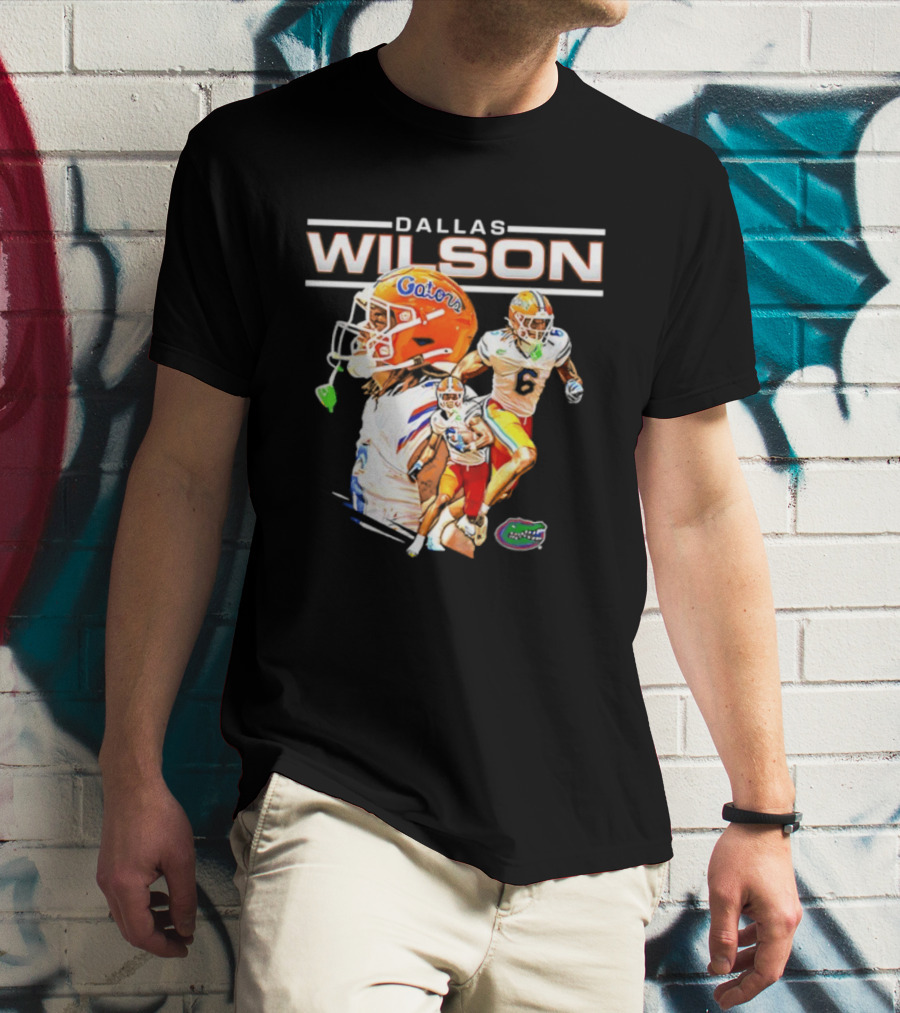Dallas Wilson 6 Gators University Of Florida Football Player NCAA T-Shirt