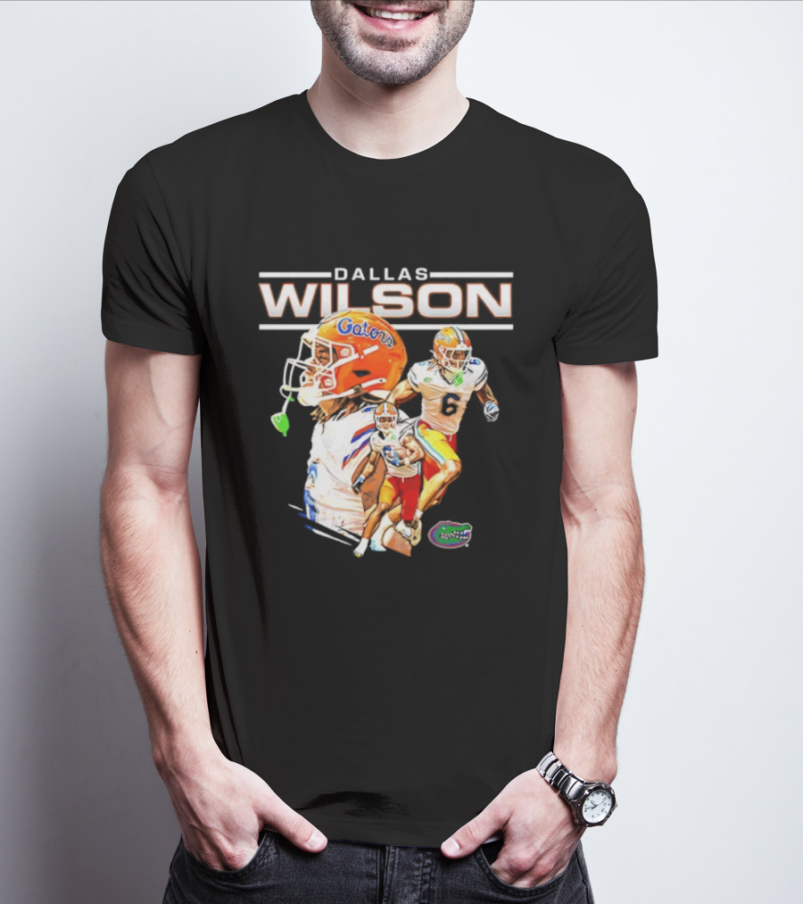 Dallas Wilson 6 Gators University Of Florida Football Player NCAA T-Shirt