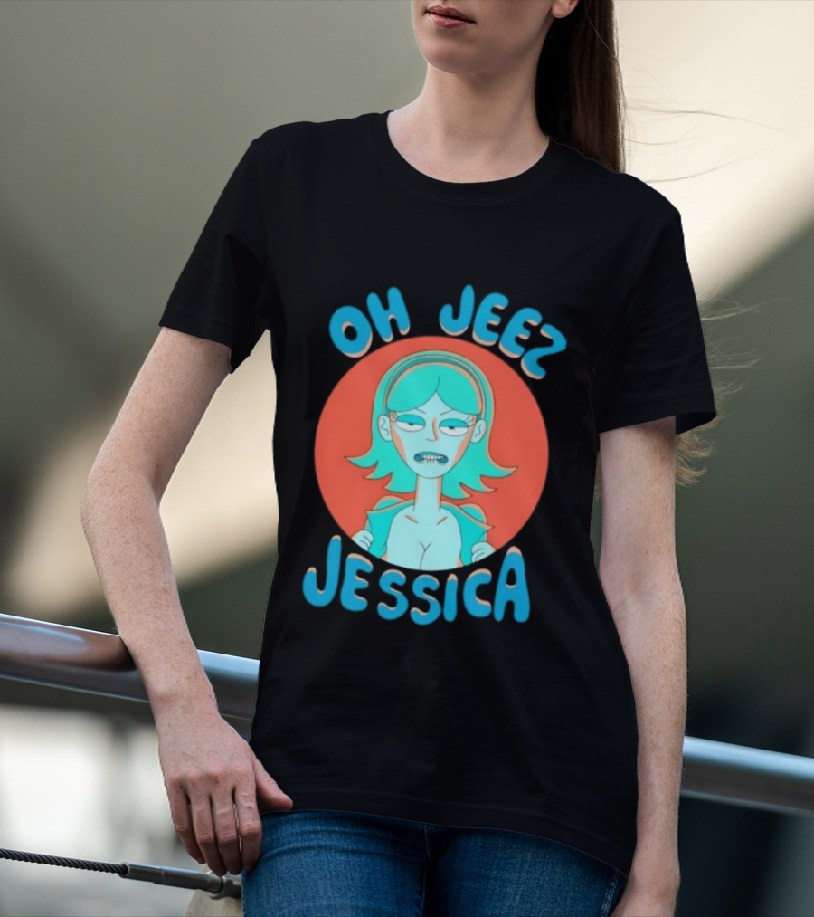 Oh Jeez Jessica Rick And Morty Adult Swim T-Shirt