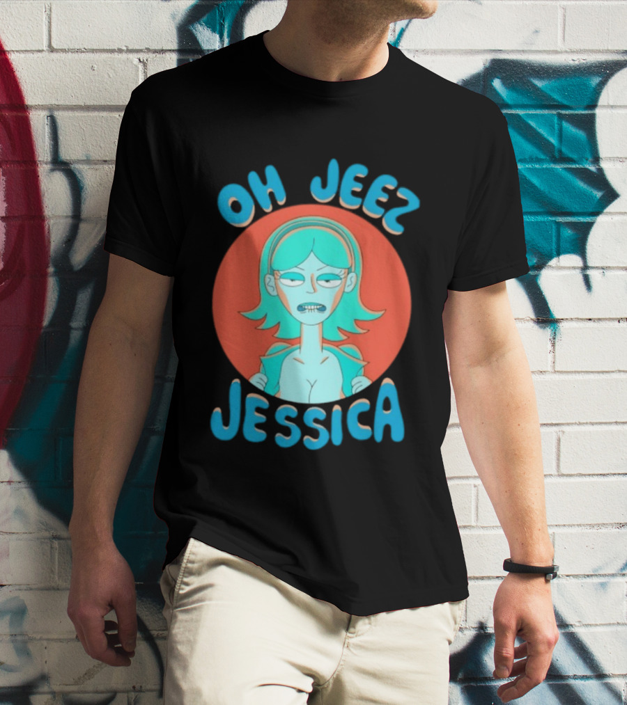 Oh Jeez Jessica Rick And Morty Adult Swim T-Shirt