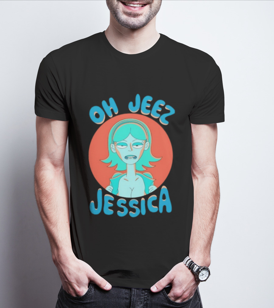 Oh Jeez Jessica Rick And Morty Adult Swim T-Shirt