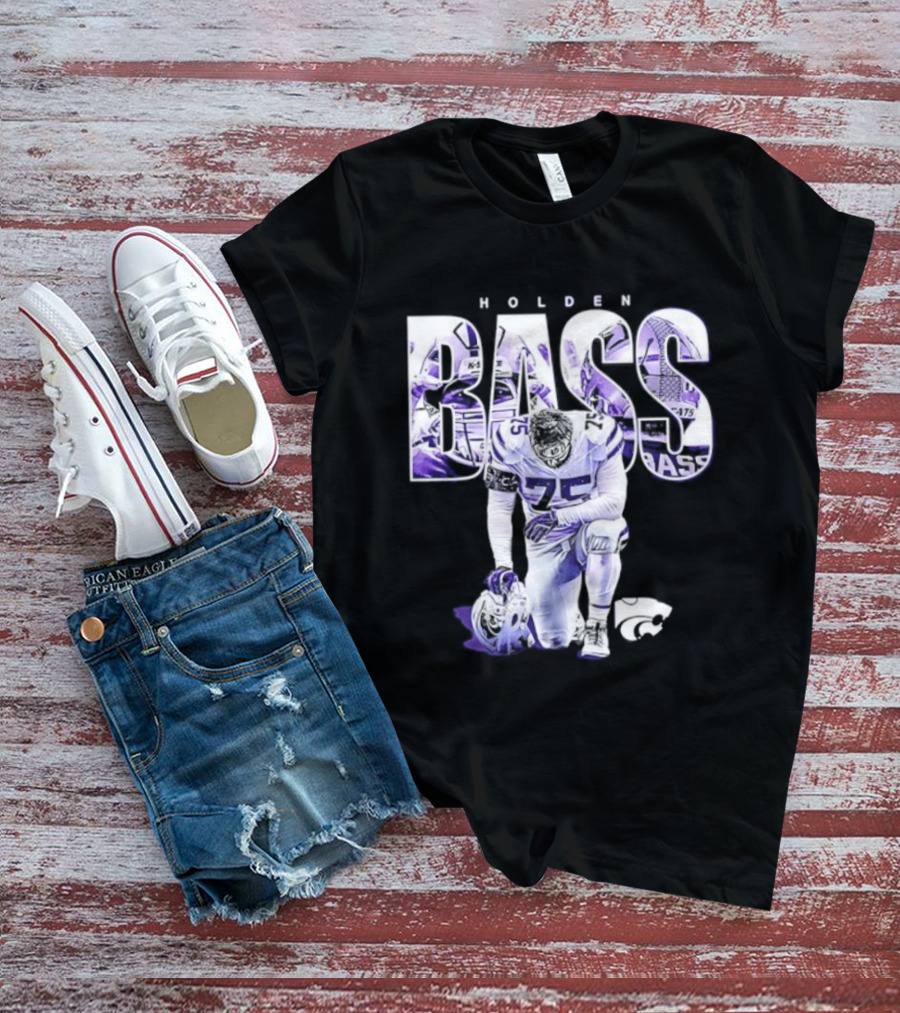 Holden Bass 75 Kansas State NCAA Football Stamped Show Respect T-Shirt