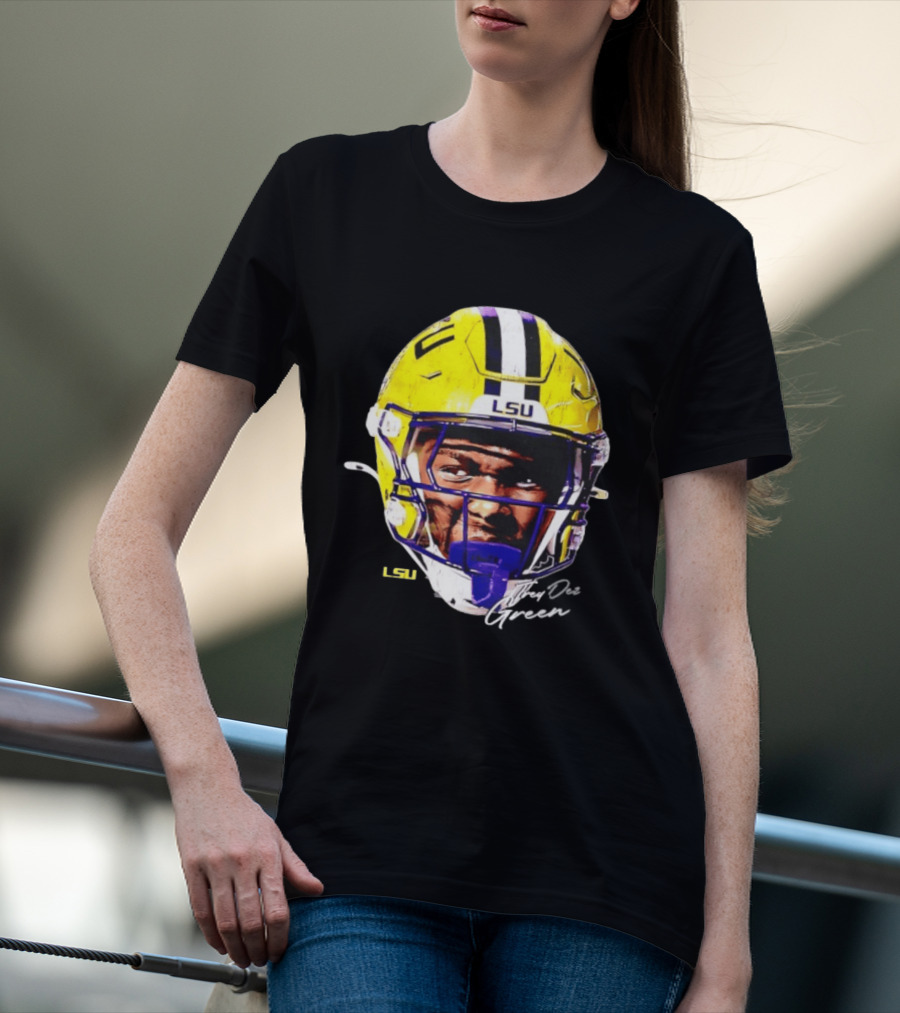 Trey'Dez Green LSU Tigers Football Helmet NCAA Sports T-Shirt