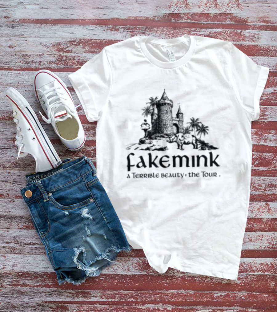 Fakemink A Terrible Beauty The Castle Longsleeve White T-Shirt