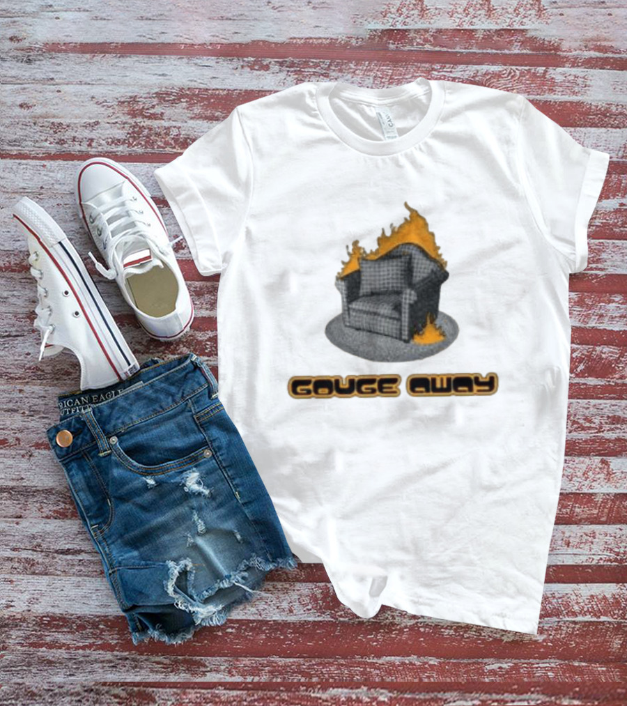 Pillowhead Shop Gouge Away Chair On Fire Ringer T-Shirt