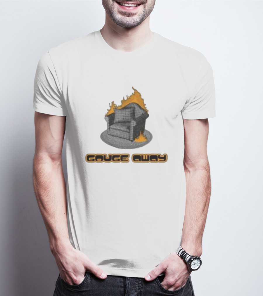 Pillowhead Shop Gouge Away Chair On Fire Ringer T-Shirt