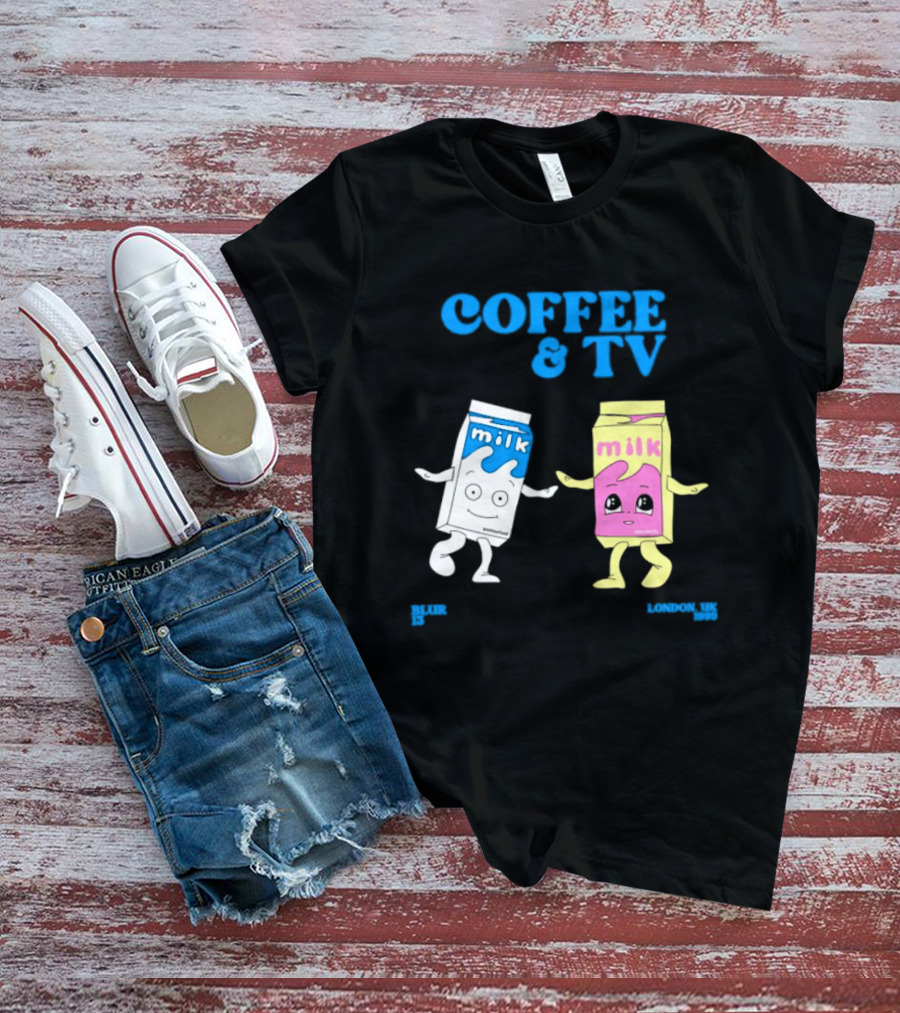 Blur Coffee & TV Milk Cartons 13 London UK 1999 Britpop T-Shirt