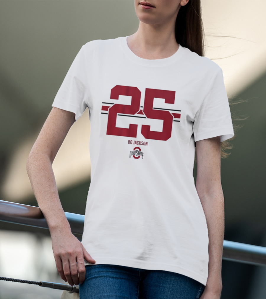 Bo Jackson 25 Ohio State Buckeyes NCAA Football T-Shirt