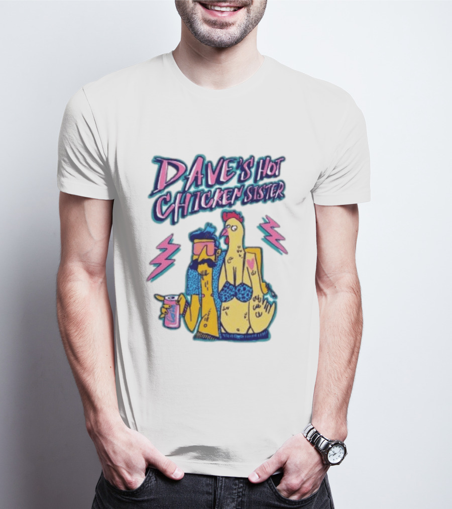 Dave's Hot Chicken Sister Cartoon T-Shirt