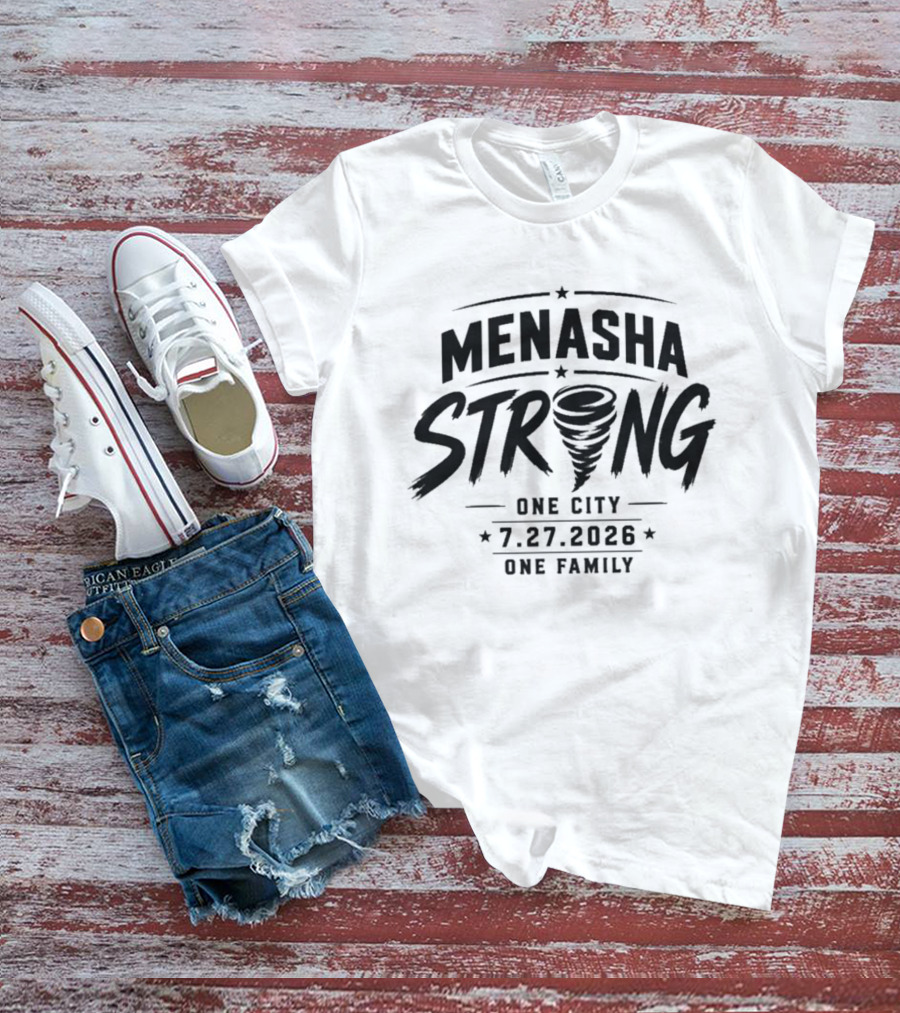 Menasha Strong One City One Family 7.27.2026 Tornado T-Shirt