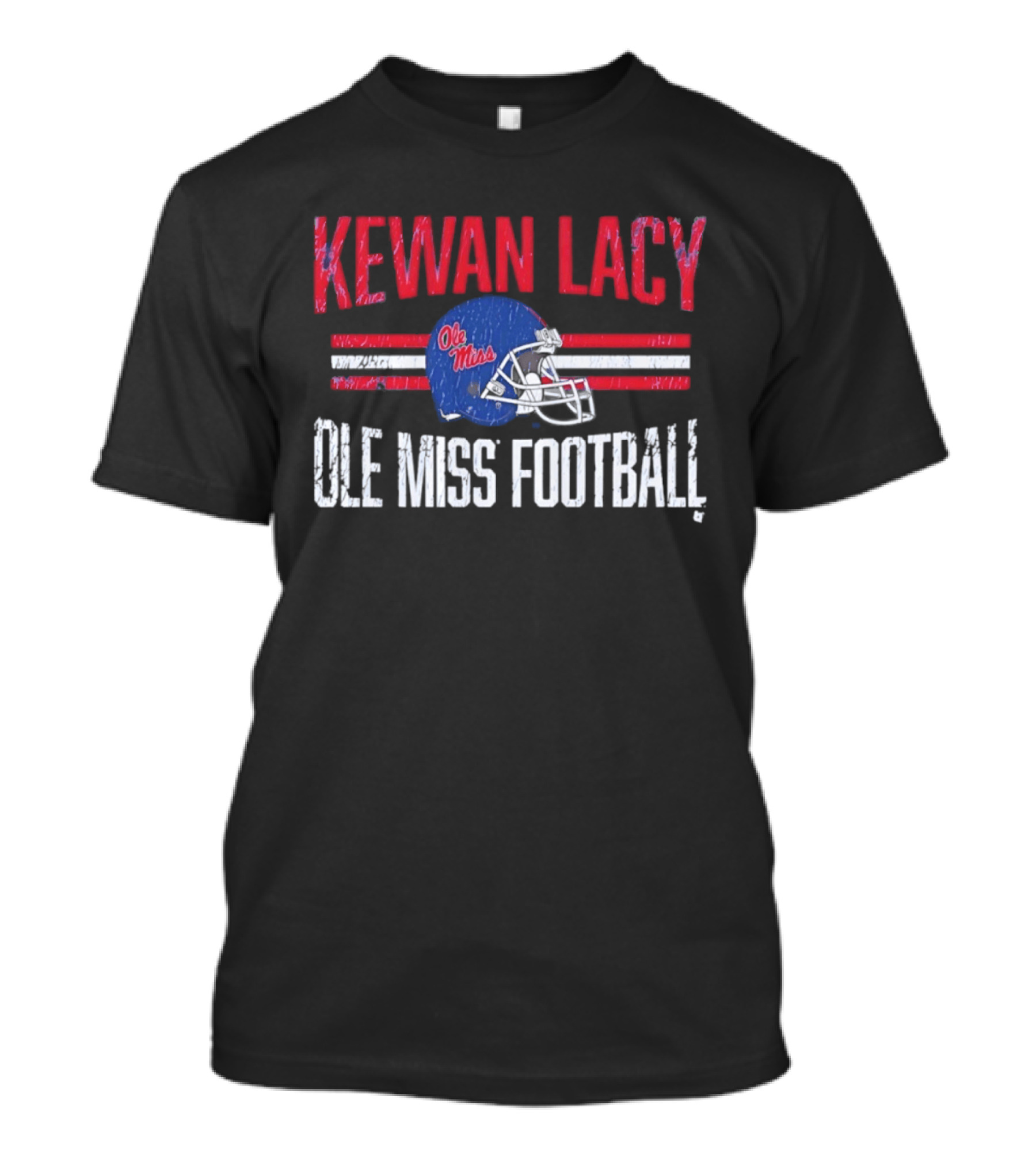 Kewan Lacy Ole Miss Football Rebels Helmet Hero T-Shirt