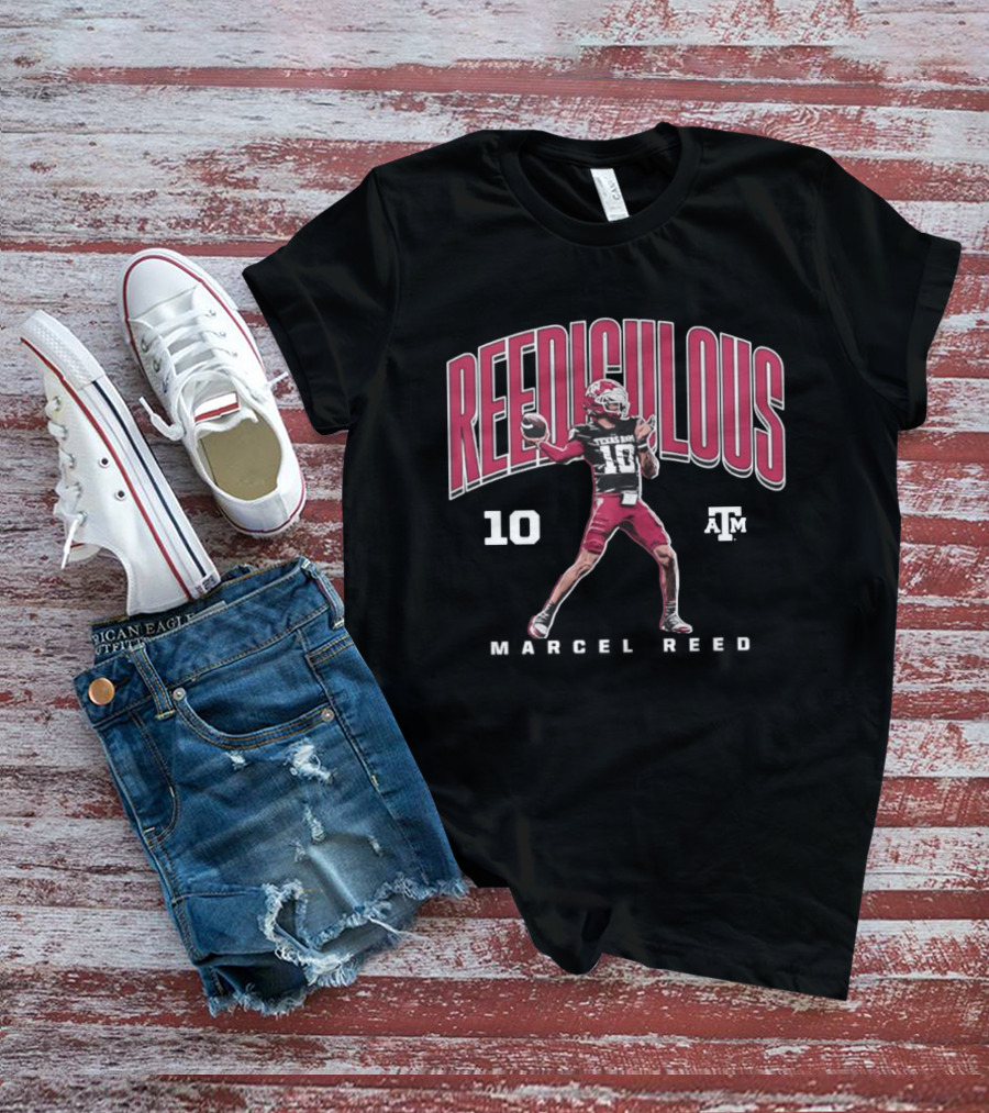 Texas A&M Aggies REEDICULOUS Marcel Reed 10 Caricature T-Shirt