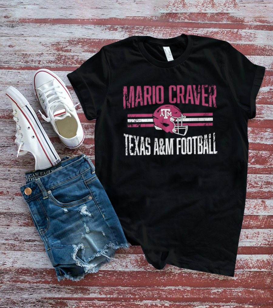 Mario Craver Texas A&M Aggies NCAA Football Helmet Hero T-Shirt