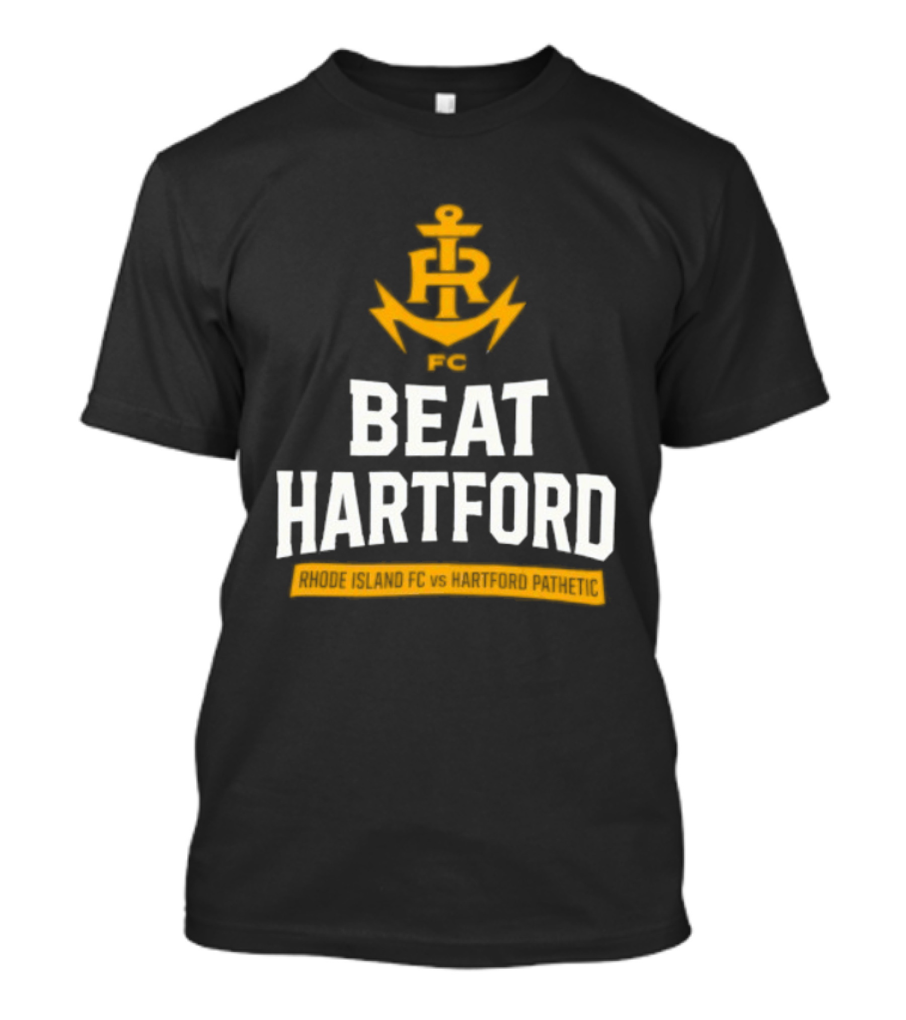 Rhode Island FC Beat Hartford Anchor Icon Above T-Shirt