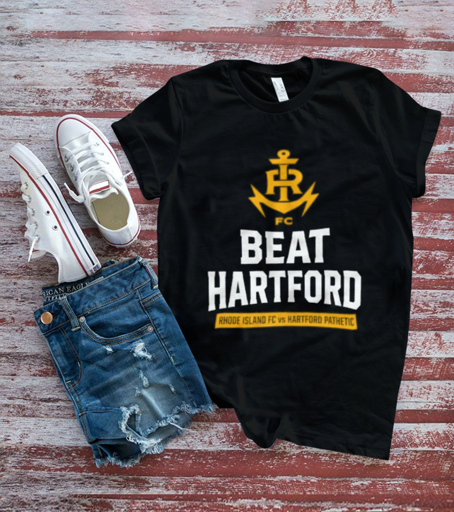 Rhode Island FC Beat Hartford Anchor Icon Above T-Shirt