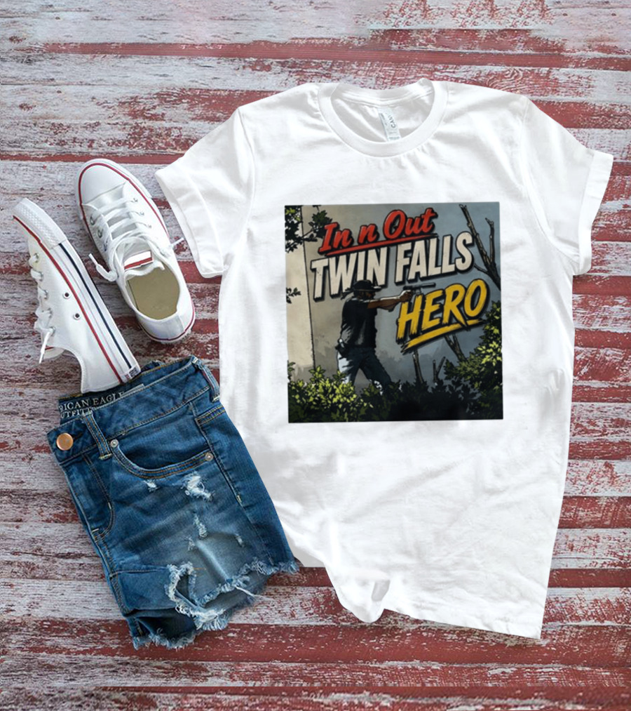 In N Out Twin Falls Hero 2026 Action Scene T-Shirt