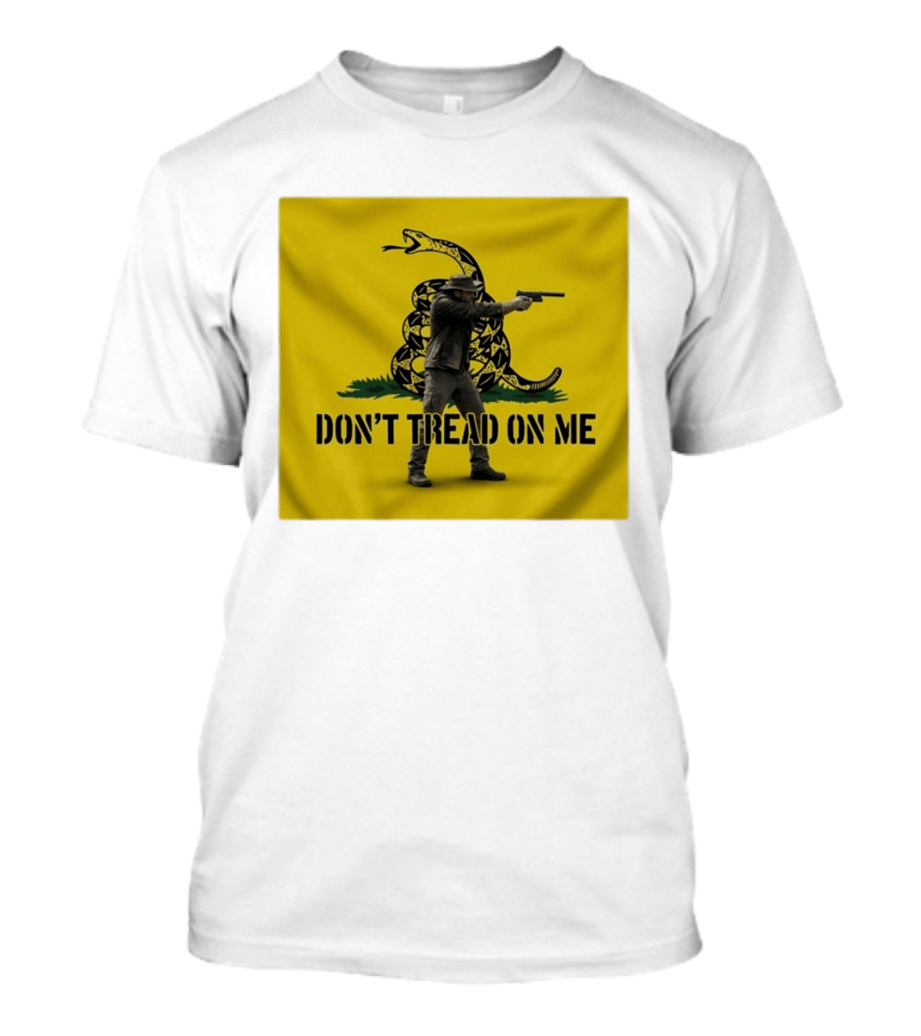 Jordan Salinas Don't Tread On Me Gadsden Flag Cowboy Gun T-Shirt