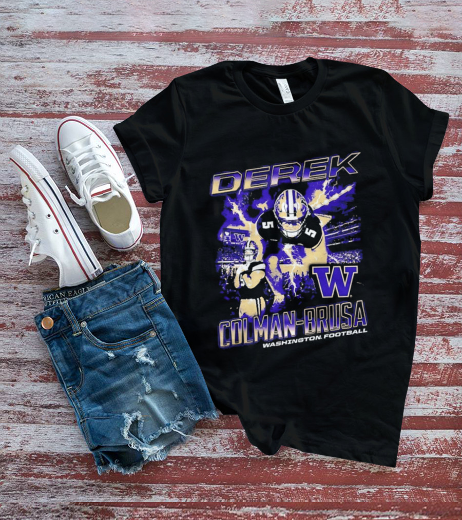 Derek Colman Brusa Washington State Football Huskies W Wildcats T-Shirt