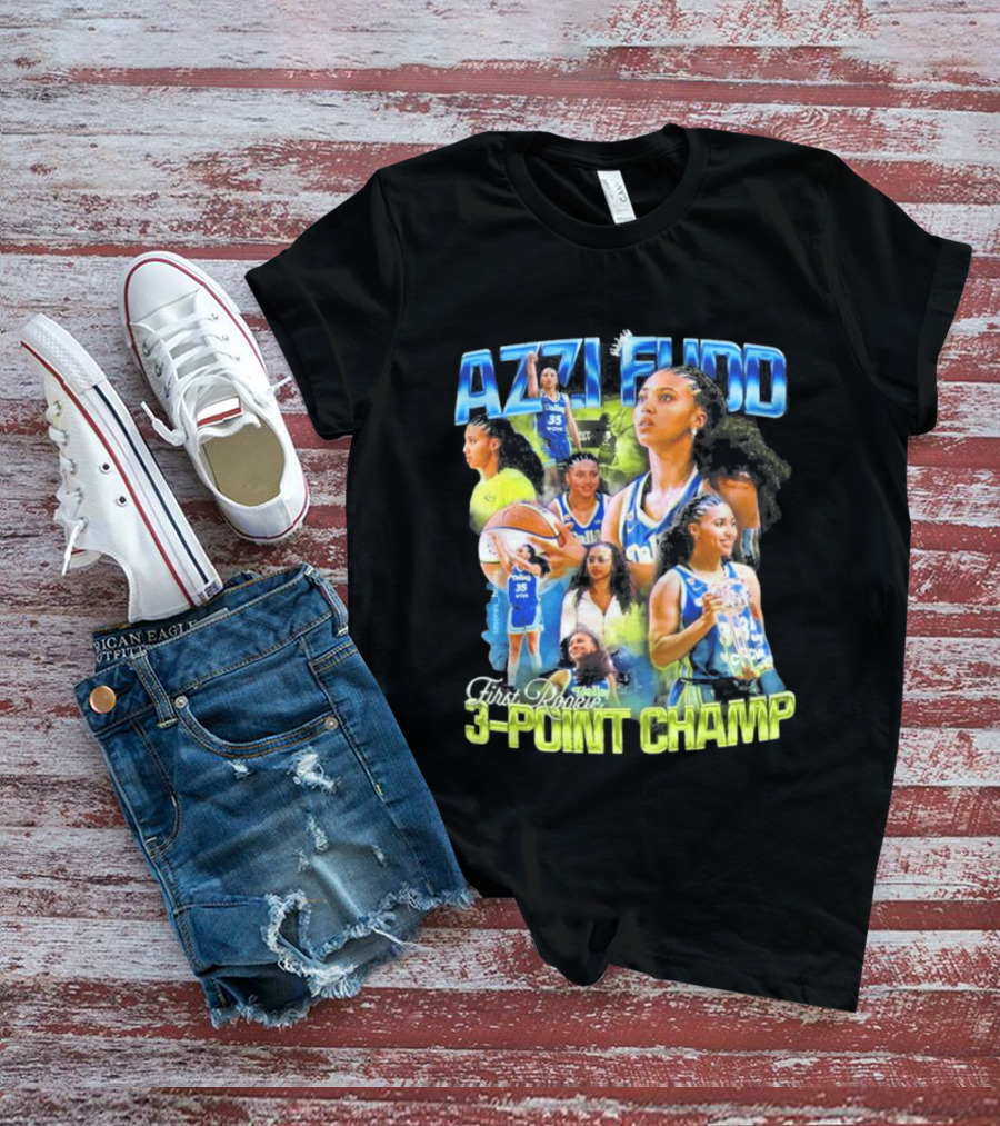 Azzi Fudd Dallas 35 First Rookie 3 Point Champ T-Shirt