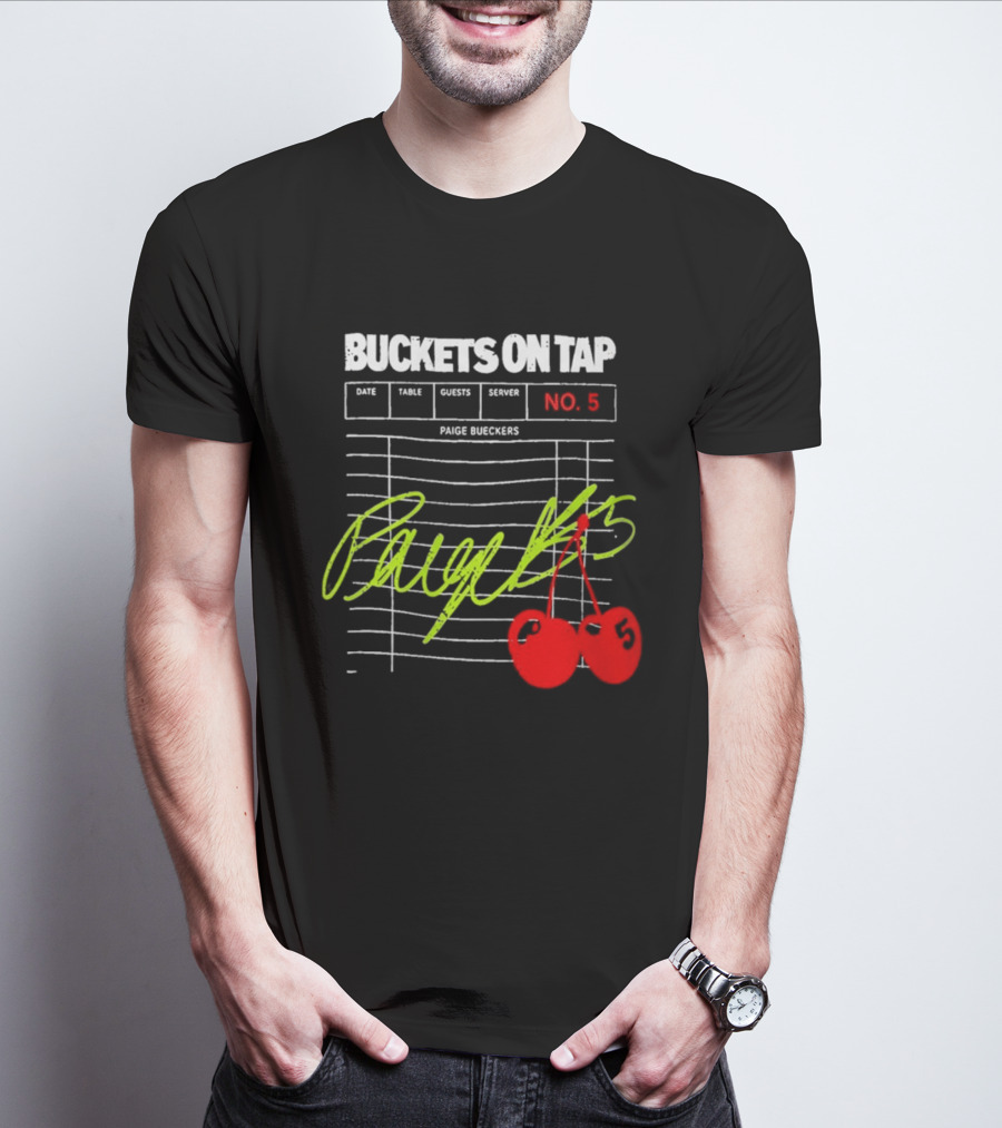Buckets On Tap Paige Bueckers No. 5 T-Shirt
