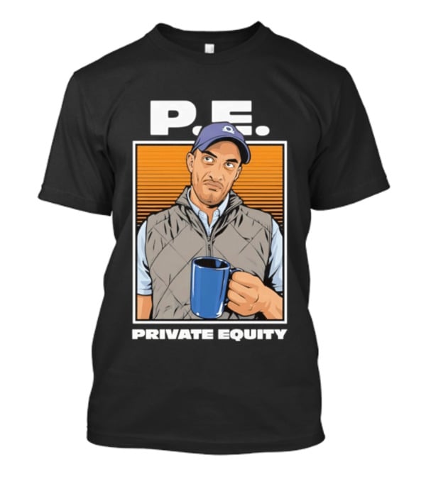P.E. Guy Holding Coffee In Vest And Cap T-Shirt