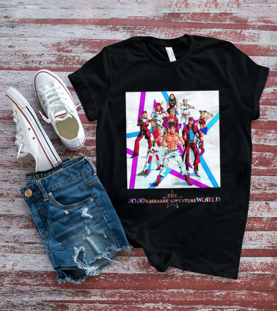 The JoJo's Bizarre Adventure World Anime Characters Ensemble T-Shirt